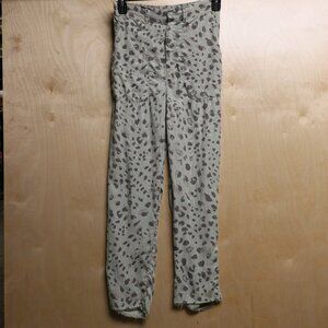 Cloth & Stone Mint Green and Grey Animal Print Pants Womens Sz Sm